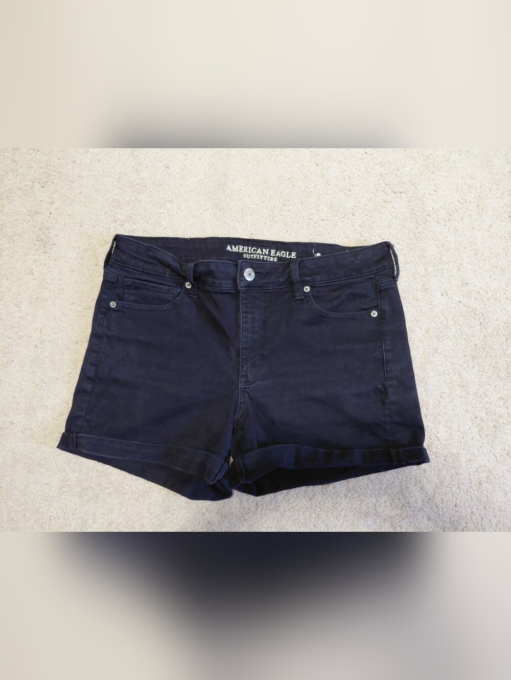American Eagle Outfitters Women's Black Demin Cutoff Shorts